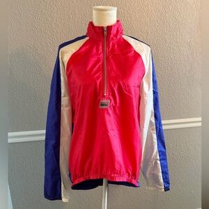 90s Nike Colorblock Half Zip Windbreaker Track Jacket Small Zippered Pockets Y2K